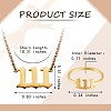 Angel Number Pendant Necklace & Open Cuff Ring JX195A-3