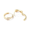 Brass Micro Pave Cubic Zirconia Hoop Earrings EJEW-P259-03G-2