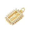 Religion Brass Micro Pave Cubic Zirconia Pendants KK-E799-02D-G-2