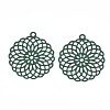 430 Stainless Steel Filigree Pendants STAS-T042-02B-2
