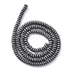 Matte Style Electroplate Non-magnetic Synthetic Hematite Flat Round Beads Strands X-G-M007-77-4