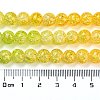 Spray Painted Crackle Glass Beads Strands DGLA-C002-8mm-11-5