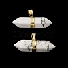 Natural & Synthetic Mixed Gemstone Double Terminal Pointed Pendants G-NH0001-15G-2