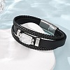 Natural Quartz Crystal & Braided Microfiber Leather Multi-strand Bracelets for Women Men GG-CBAEA55-01E-2