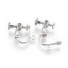 Racking Plated Brass Clip-on Earring Findings KK-P169-01P-2