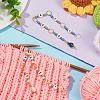 Acrylic Beaded Knitting Row Counter Chains HJEW-AB00591-5