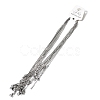 12Pcs 304 Stainless Steel Serpentine Chain Necklaces for Men Women NJEW-H093-19P-03-4