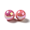 UV Plating Rainbow Iridescent Acrylic Beads PACR-D070-01K-2