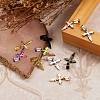 10Pcs 5 Colors 304 Stainless Steel Pendants STAS-SZ0001-45-3