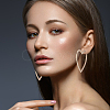 2 Pairs 2 Colors Crystal Rhinestone Hollow Out Heart Stud Earrings with 925 Sterling Silver Pins EJEW-AN0001-23-6