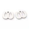 Non-Tarnish 304 Stainless Steel Charms STAS-G244-01W-2