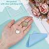 1Pc 925 Sterling Silver Flat Round Pendant Cabochon Settings STER-BC0003-40P-3
