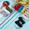 50M 10 Colors Round Braided Cotton Cords OCOR-BC0009-29-4