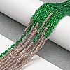 Transparent Gradient Color Glass Beads Strands GLAA-H021-01A-44-5