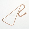 Unisex Casual Style 304 Stainless Steel Curb Chain Necklaces STAS-O037-54RG-2