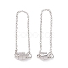 Brass Magnetic Clasp with Cable Safety Chain KK-F839-035P-1