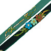 Velvet Handmade Flower Embroidered Lace Ribbons SRIB-WH0011-077B-1