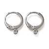 Anti-Tarnish 304 Stainless Steel Hoop Earring Findings STAS-C112-01P-1