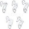 SUPERFINDINGS 5Pcs 5 Styles Aluminum Tail Hook FIND-FH0002-01-1