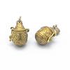 Brass Prayer Box Pendants KK-F722-22C-RS-1