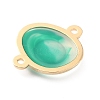 Transparent Evil Eye Resin Connector Charms RESI-WH0021-47F-2