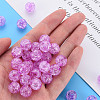 Transparent Crackle Acrylic Beads MACR-S373-66A-N06-5