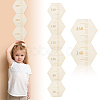 Hexagon Wood Measuring Growth Chart Rulers TOOL-WH0136-124A-1
