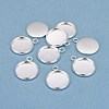 304 Stainless Steel Pendant Cabochon Settings STAS-F191-14S-D-1