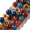Natural Dyed & Heated Runny Agate Beads Strands G-K356-A01-01-1
