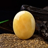 Natural Topaz Jade Oval Palm Stone Massager PW-WG63539-10-1