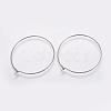 316 Surgical Stainless Steel Hoop Earrings Findings STAS-K146-039-35mm-1