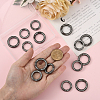 16Pcs 2 Styles Alloy Rhinestone Spring Gate Rings FIND-SP0004-52A-4