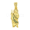 Priest Rack Plating Brass Micro Pave Cubic Zirconia Pendants KK-G513-90G-1