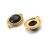 Natural Paua Shell Oval Connector Charms KK-G538-47G-2