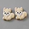 Squirrel Food Grade Eco-Friendly Silicone Beads SIL-WH0012-030I-1