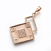 Brass Micro Pave Cubic Zirconia Jewelry Sets SJEW-F189-07KCG-3