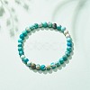 Natural Howlite Round Beaded Stretch Bracelet BJEW-JB08290-02-2