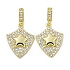 Rack Plating Brass Micro Pave Cubic Zirconia Pendants KK-E114-04G-03-1