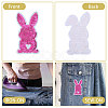 12Pcs 6 Colors Handicraft Beading Felt Appliques PATC-CA0001-25-4