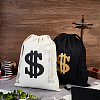 4Pcs 2 Colors Canvas Drawstring Bags ABAG-NB0001-69A-5