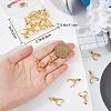 Beebeecraft 20Pcs Rack Plating Brass Pendant Pinch Bails KK-BBC0007-50-3