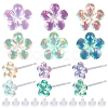12 Pairs 6 Colors Resin Stud Earrings EJEW-SP0001-13-1