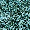 Opaque Picasso Cylinder Glass Beads SEED-Q039-06A-16-3