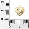 Brass Micro Pave Cubic Zirconia Charms KK-S514-04A-G-3