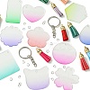 DIY Acrylic Disc Tassel Keychain Making Kits DIY-FS0006-01A-3