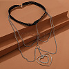 Alloy Sexy Hollow Elastic Multilayer Heart Chain FS-WGB5E69-01-3