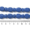 Fish Dyed Natural Lava Rock Beads Strands G-O126-01A-04-4