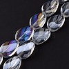 Transparent Electroplate Glass Bead Strands EGLA-C001-AB02-2