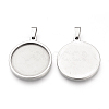 Non-Tarnish 304 Stainless Steel Pendant Cabochon Settings X-STAS-S073-04P-1