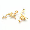 Brass Micro Pave Cubic Zirconia Pendants X-KK-N257-10G-2
